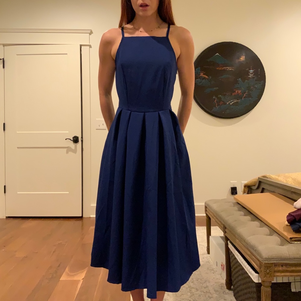 Navy Midi Dress
